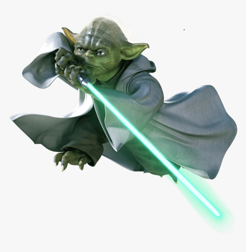 Yoda Flying - Yoda Transparent Png, Png Download