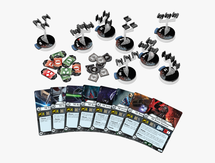 Imperial Squadrons Layout 3 Cards - Star Wars Armada Imperial Fighter Squadrons Expansion, HD Png Download