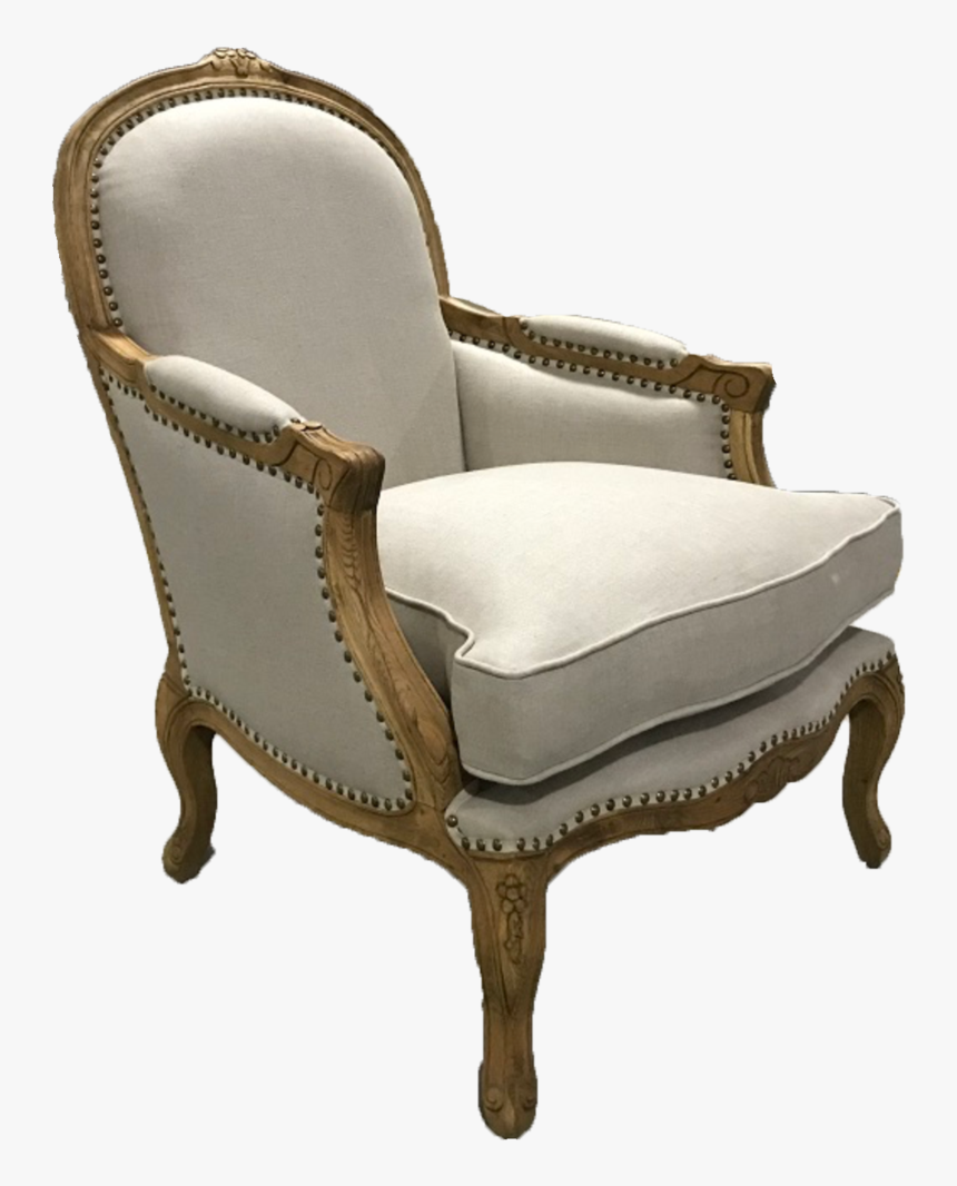 Prince William Chair, White Linen Chair For Rent, Wood - Club Chair, HD Png Download
