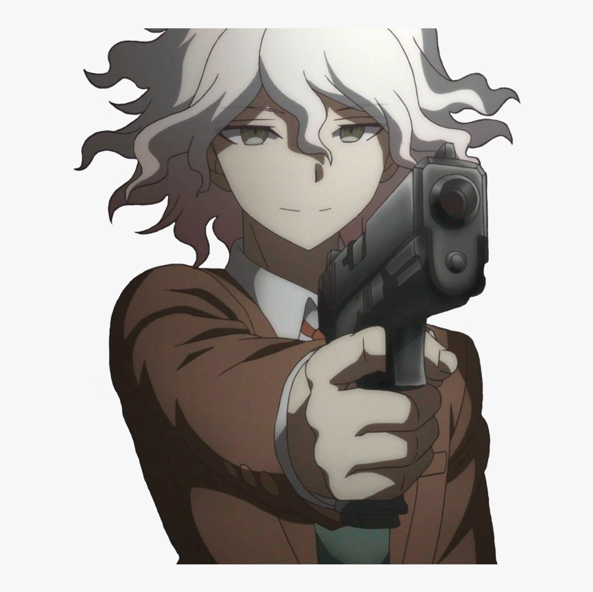 Transparent 777 Png - Komaeda With A Gun, Png Download