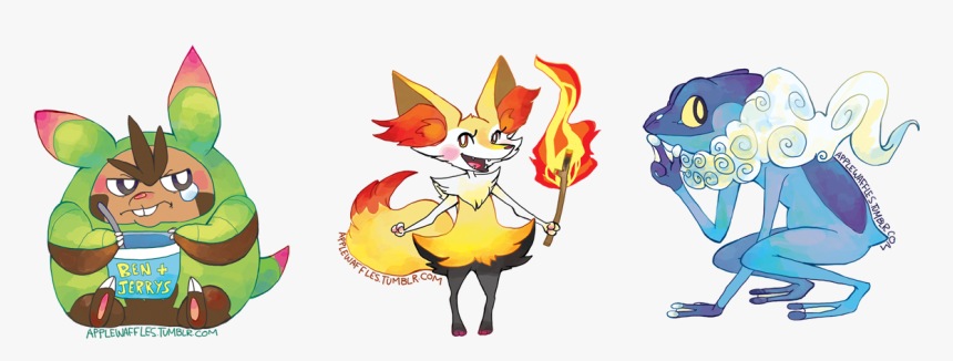 Transparent Froakie Png - Chespin X Braixen, Png Download
