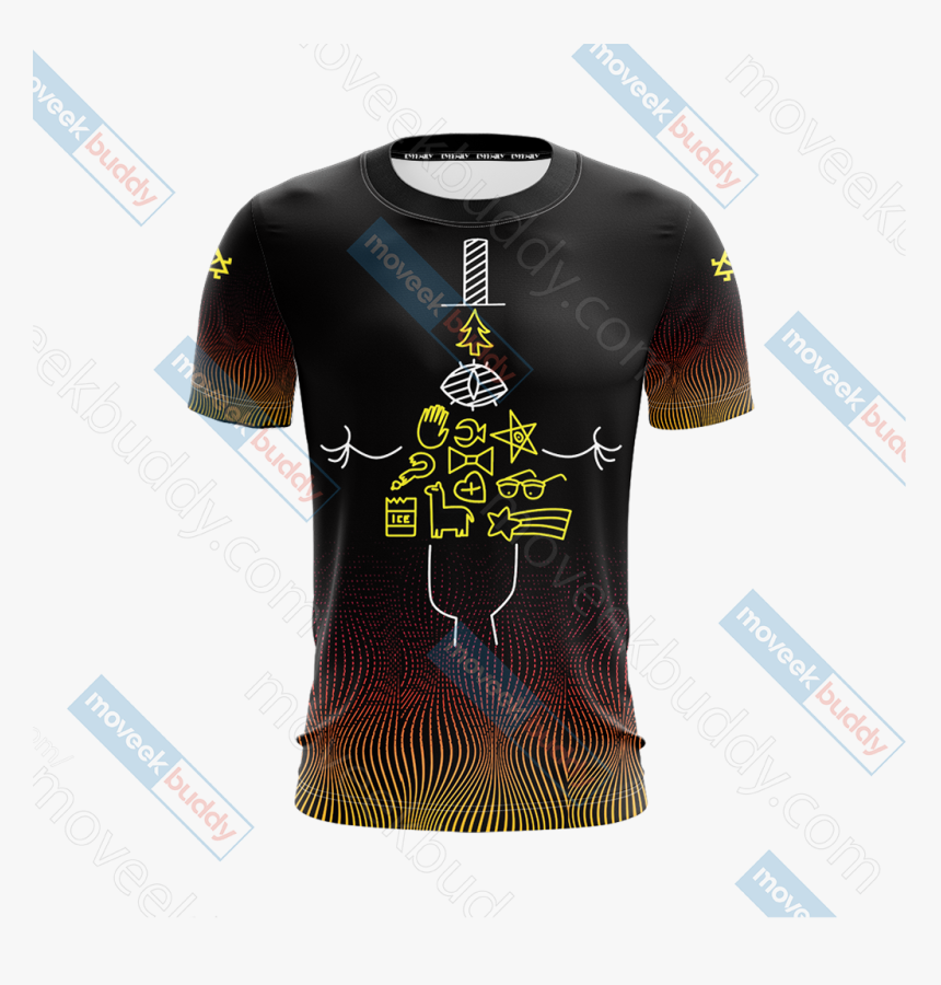 Bill Cipher Wheel New Version Unisex 3d T-shirt - Active Shirt, HD Png Download