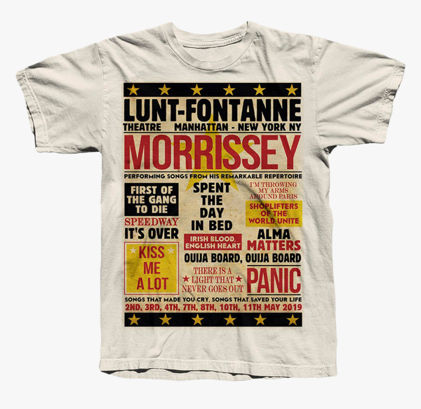 Morrissey Concert Shirt 2019, HD Png Download