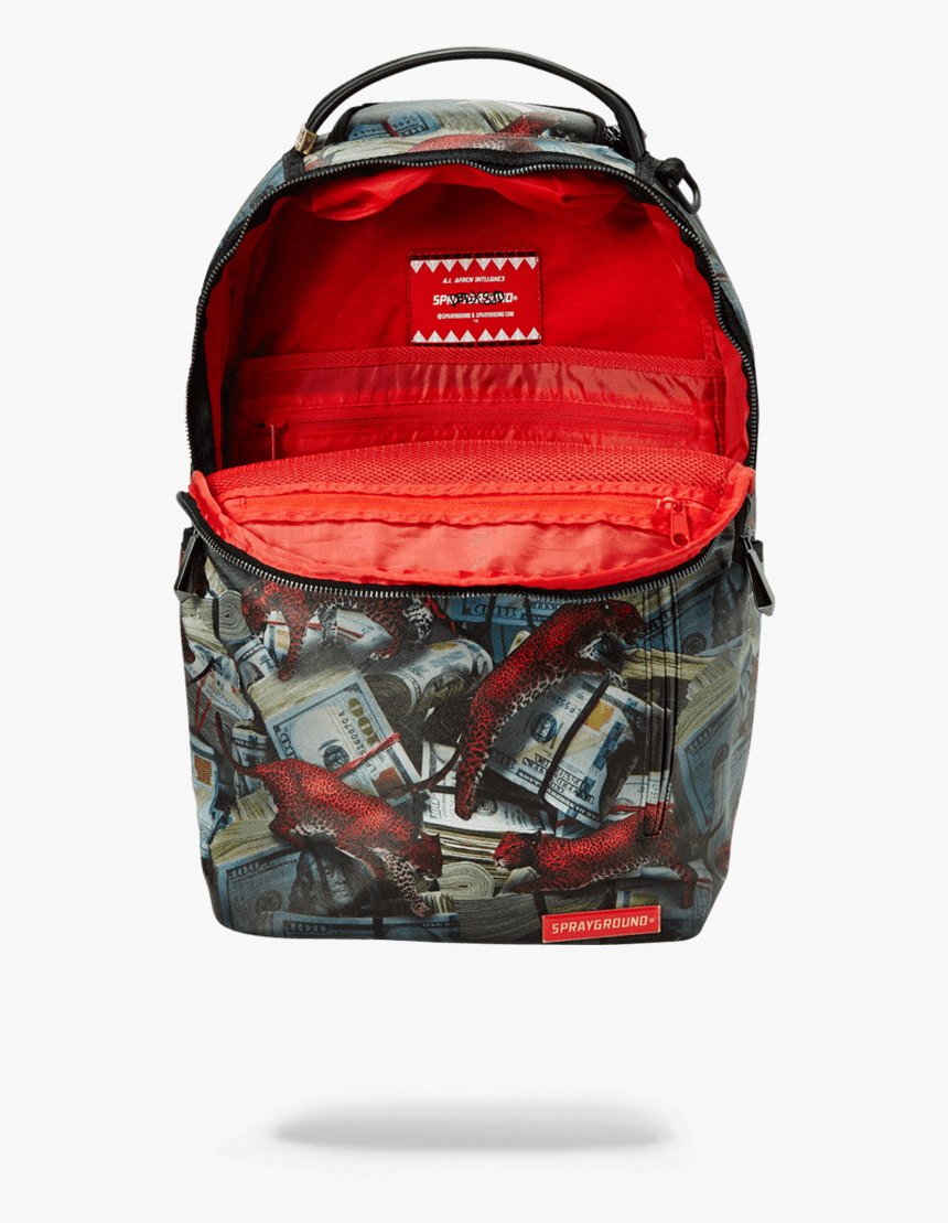 sprayground money rolled backpack