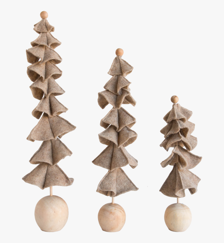 Ruffle Felt Trees In Flax 1, HD Png Download