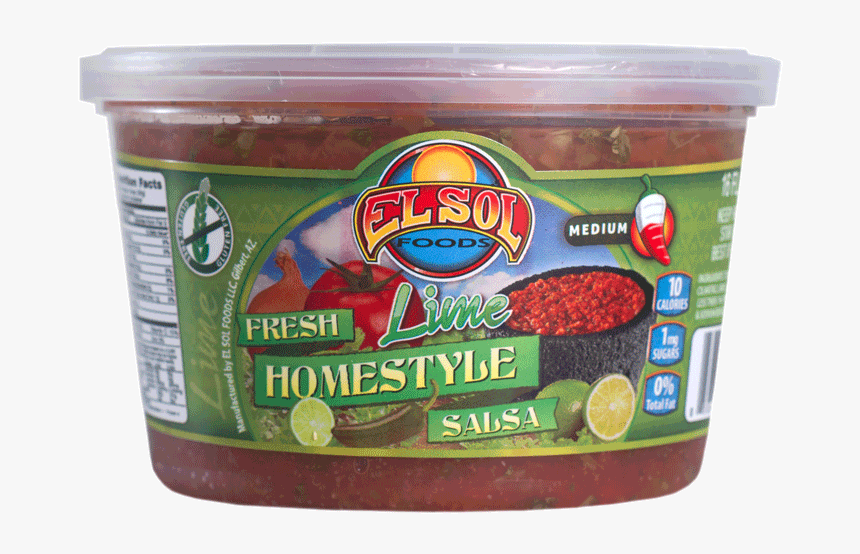 Lime Medium Salsa 16oz - El Sol Foods, HD Png Download