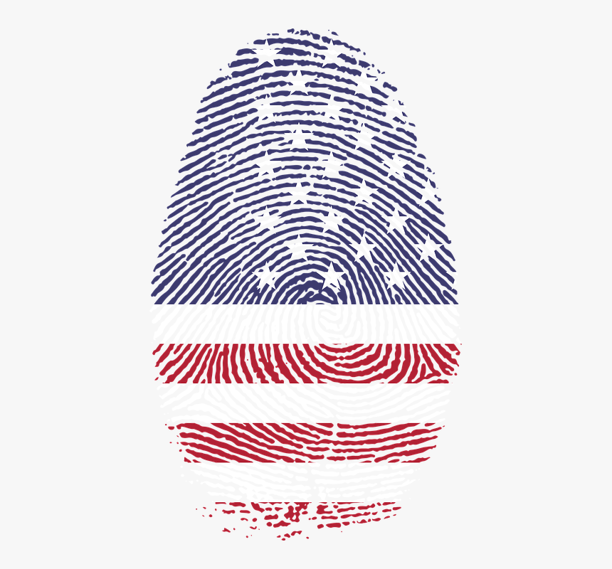 Transparent Usa Flag Clip Art Png - Transparent Background Fingerprint Png, Png Download