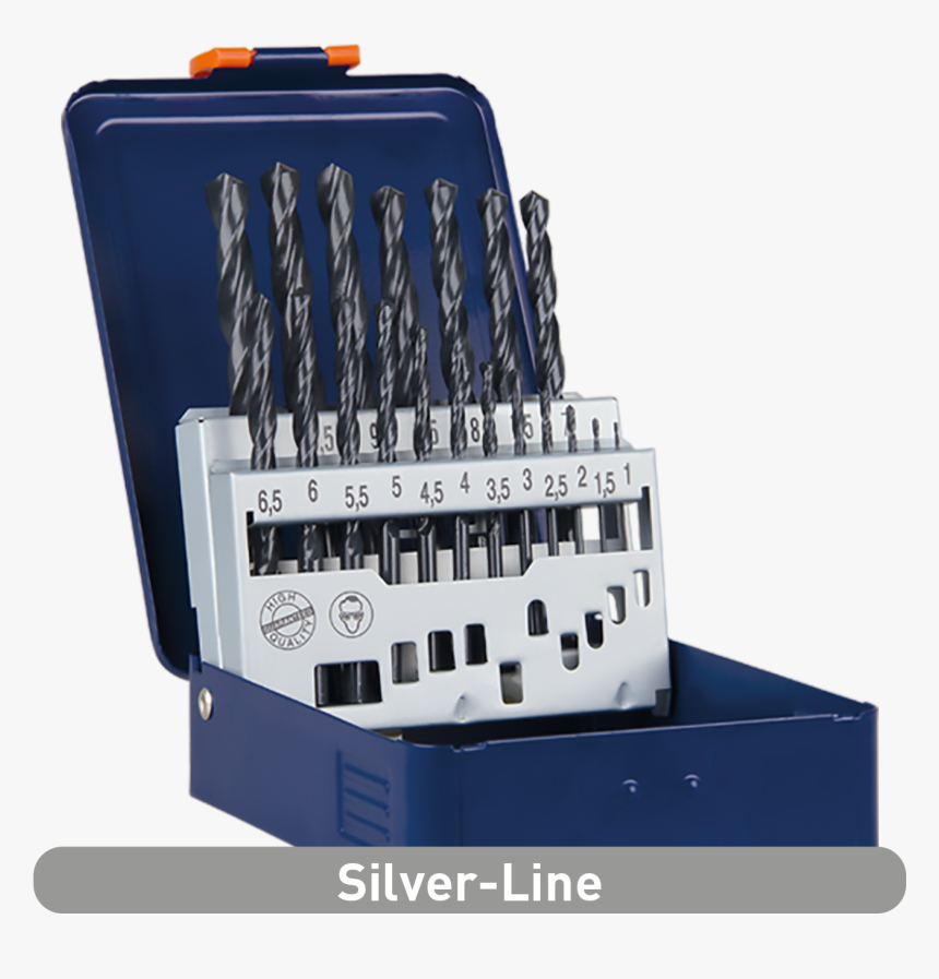 Hss R Jobber Drill Bit Set, Silver Line, In Metal Cassette - Hand Tool, HD Png Download