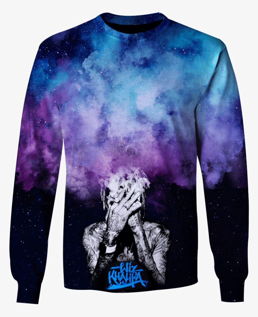 Gearhuman 3d Wiz Khalifa Smoking Tshirt - Red Gildan Long Sleeve, HD Png Download