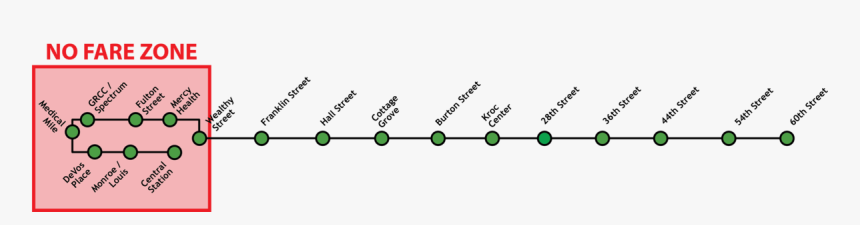 No Fare Zone Map - Circle, HD Png Download