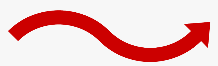 Clip Art Red Curved Arrow Png - Curved Arrow Red, Transparent Png