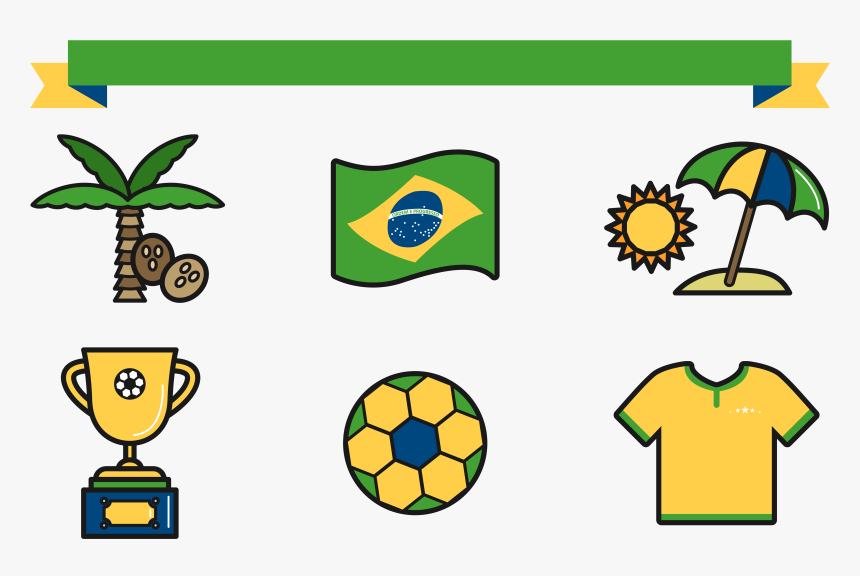 Rio Clipart Olympic Flag - Adornos De Brasil, HD Png Download