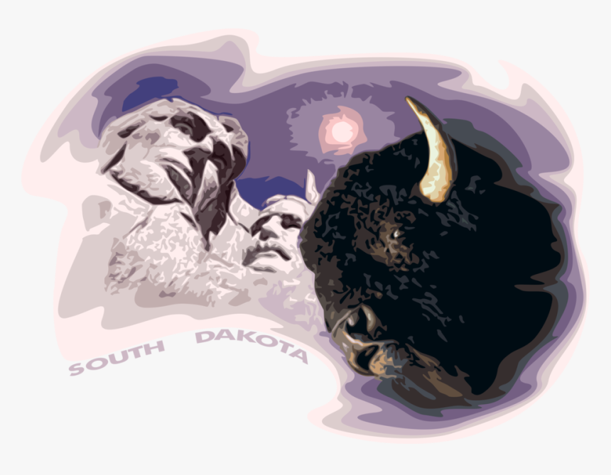 Vector Illustration Of South Dakota Mount Rushmore - Illustration, HD Png Download