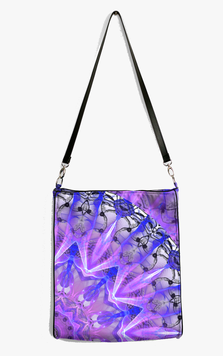 Abstract Plum Ice Crystal Palace Lattice Lace Mandala - Shoulder Bag, HD Png Download