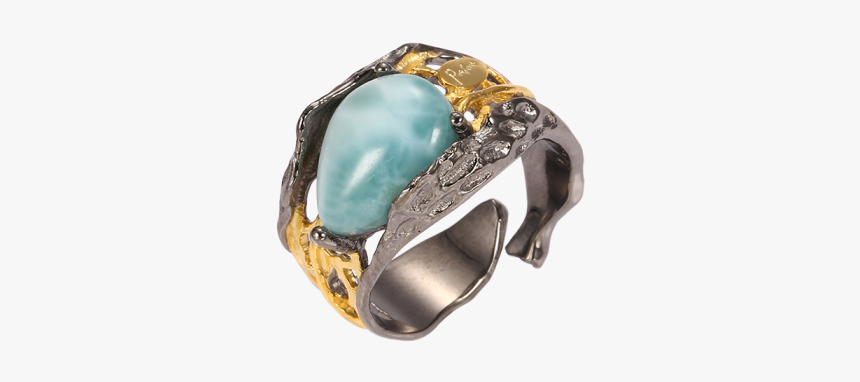 K1 Jewelry A Mermaid Tear Ring Drops Of Sea Stone Mosaic - Opal, HD Png Download