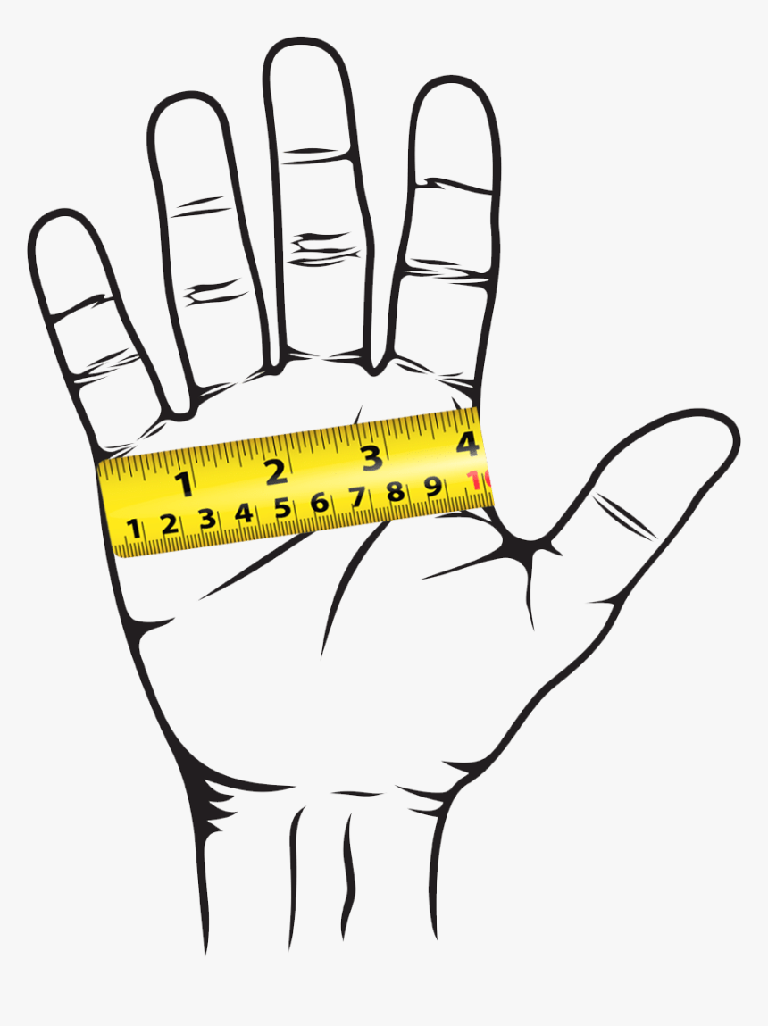 Carpalaid Hand Measurement Final - Hand Stop Sign Drawing, HD Png Download