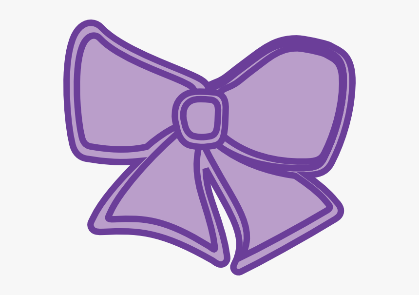 Purple Cheer Bow Transparent Clipart, HD Png Download