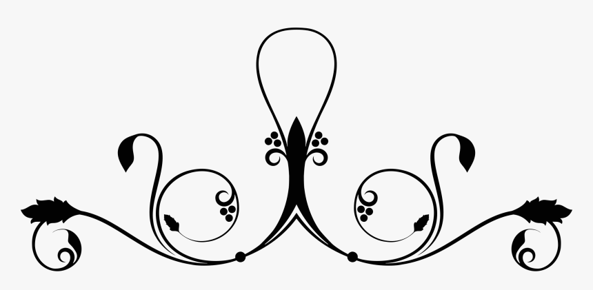 Flourish Ornament Design Clip Arts - Clip Art Decorative Borders, HD Png Download