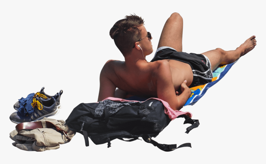 At The Beach - Transparent Background People On Beach Png, Png Download