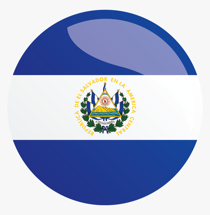 El Salvador Flag Round, HD Png Download