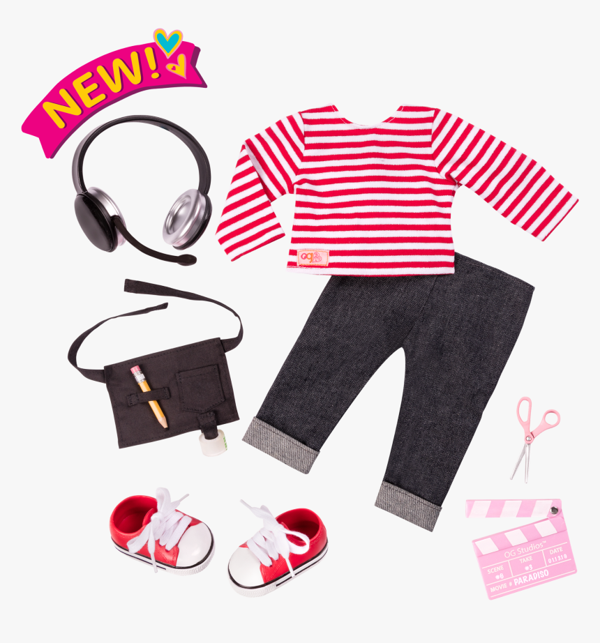 Behind The Scenes Movie Production Outfit For 18-inch - Our Generation, HD Png Download