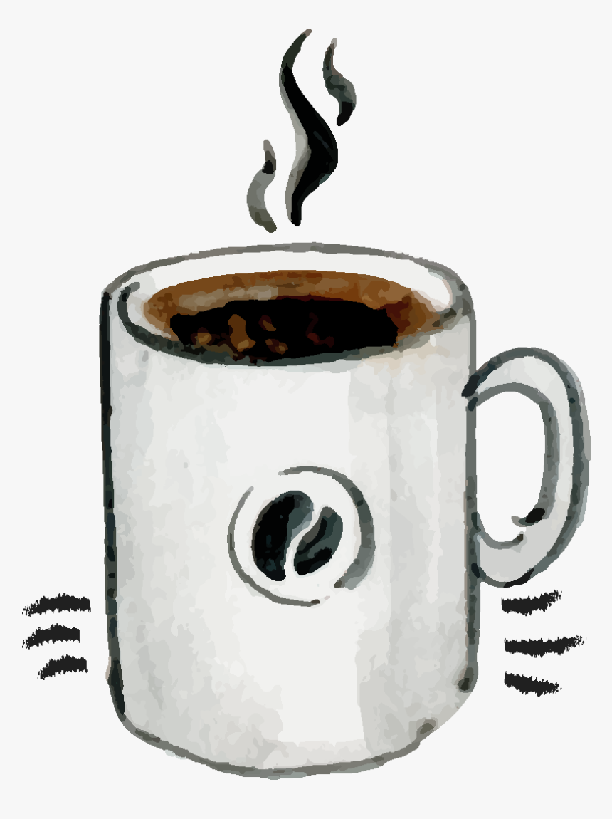 Transparent Acuarela Png - Coffee Logo Png Cartoon, Png Download