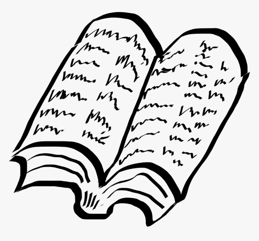 Book, Notebook, Scribble, Writing, Handwriting - Words In A Book Clipart, HD Png Download