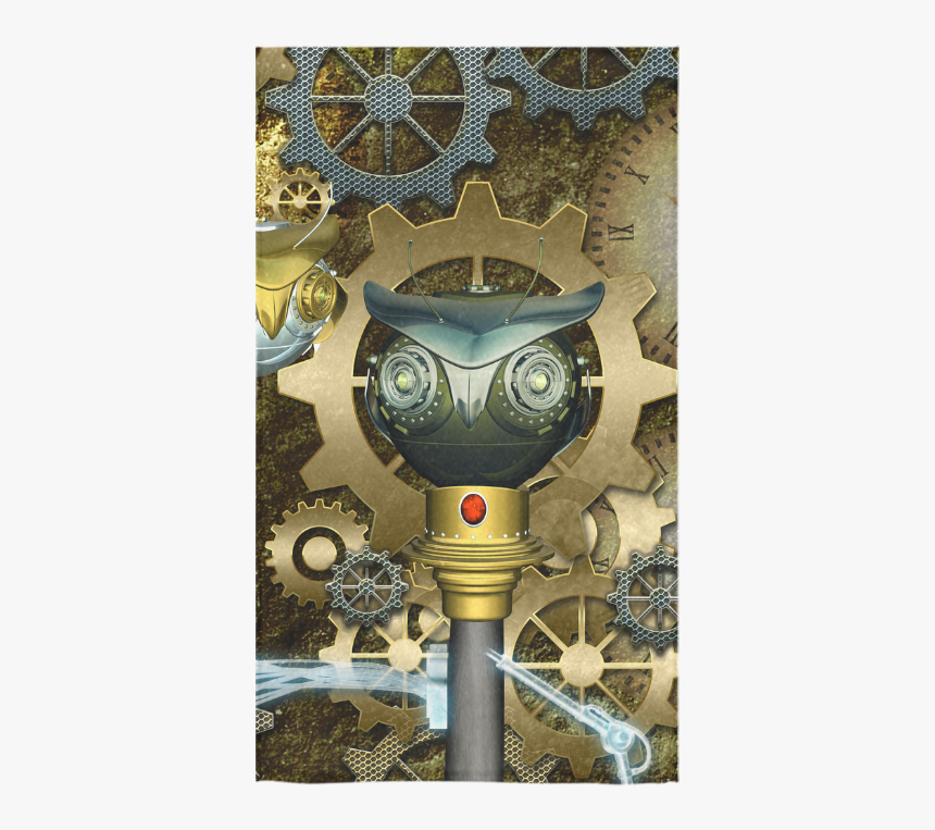 Steampunk, Cute Owl Custom Towel 16 X28 - Cartoon, HD Png Download