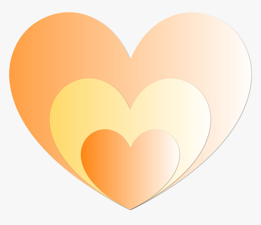 Transparent Orange Heart Png - Heart, Png Download