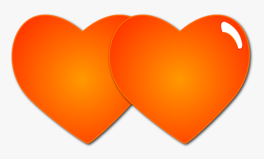 Orange Heart Png 361111 - Love Orange Png, Transparent Png