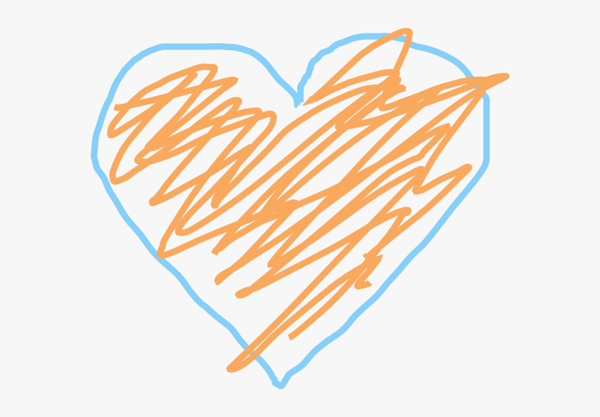 Blue And Orange Heart Svg Clip Arts - Orange And Blue Clipart, HD Png Download