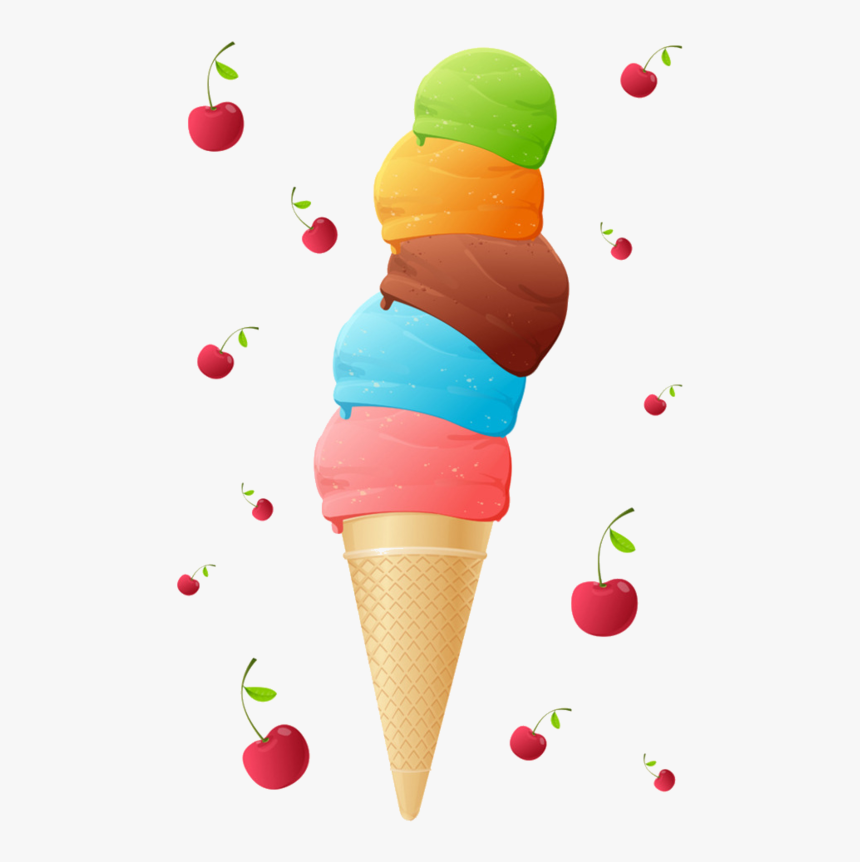 Clipart Images, Ice Cream, Clip Art, Sweets, Goodies, - Ice Cream Scoops In Cone, HD Png Download