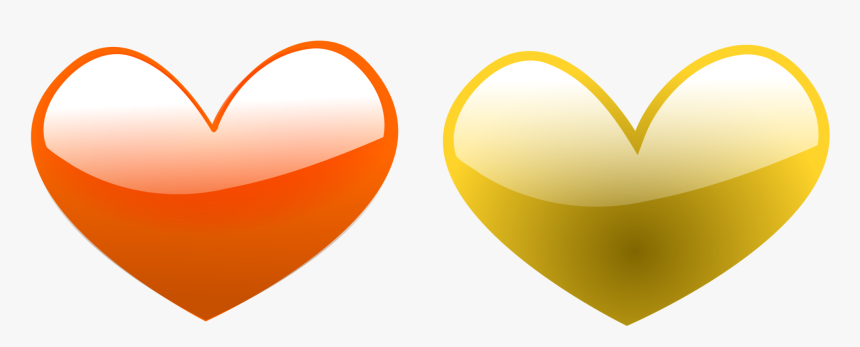 Orange,heart,love - Heart Of Orange Color, HD Png Download