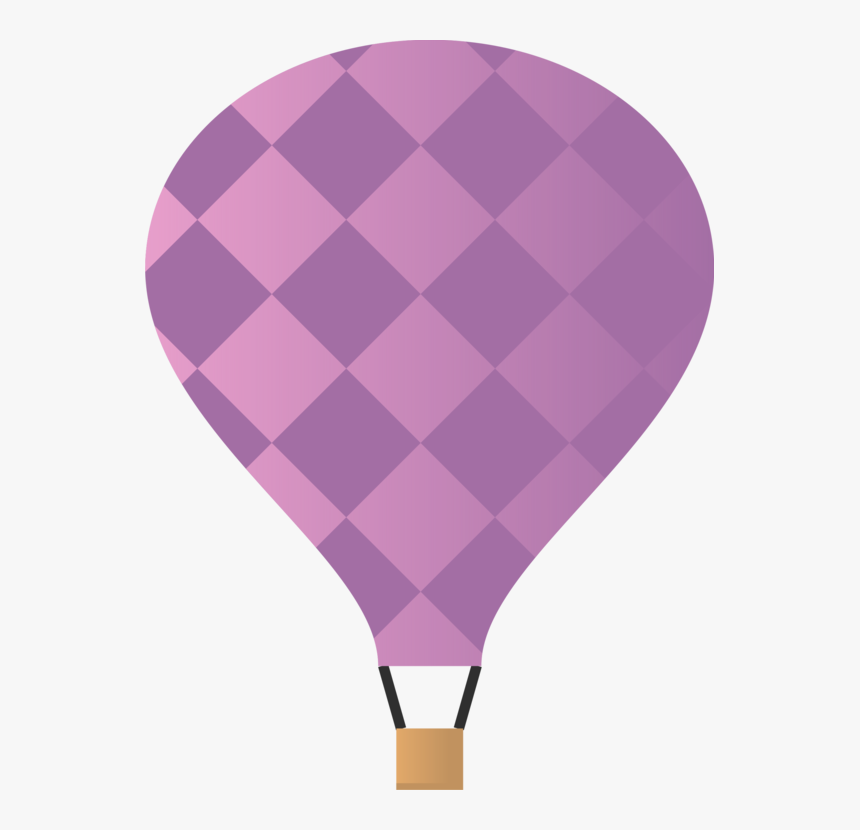 Purple,hot Air Ballooning,hot Air Balloon - Hot Air Balloon, HD Png Download