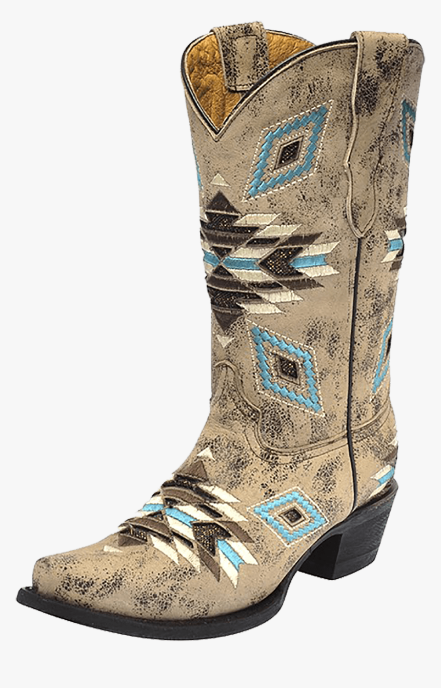 Kid S Corral Aztec Pattern Boot - Cowboy Boot, HD Png Download