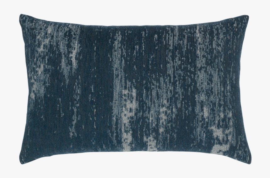 Elaine Smith Outdoor Pillows Distressed Indigo Lumbar - Cushion, HD Png Download