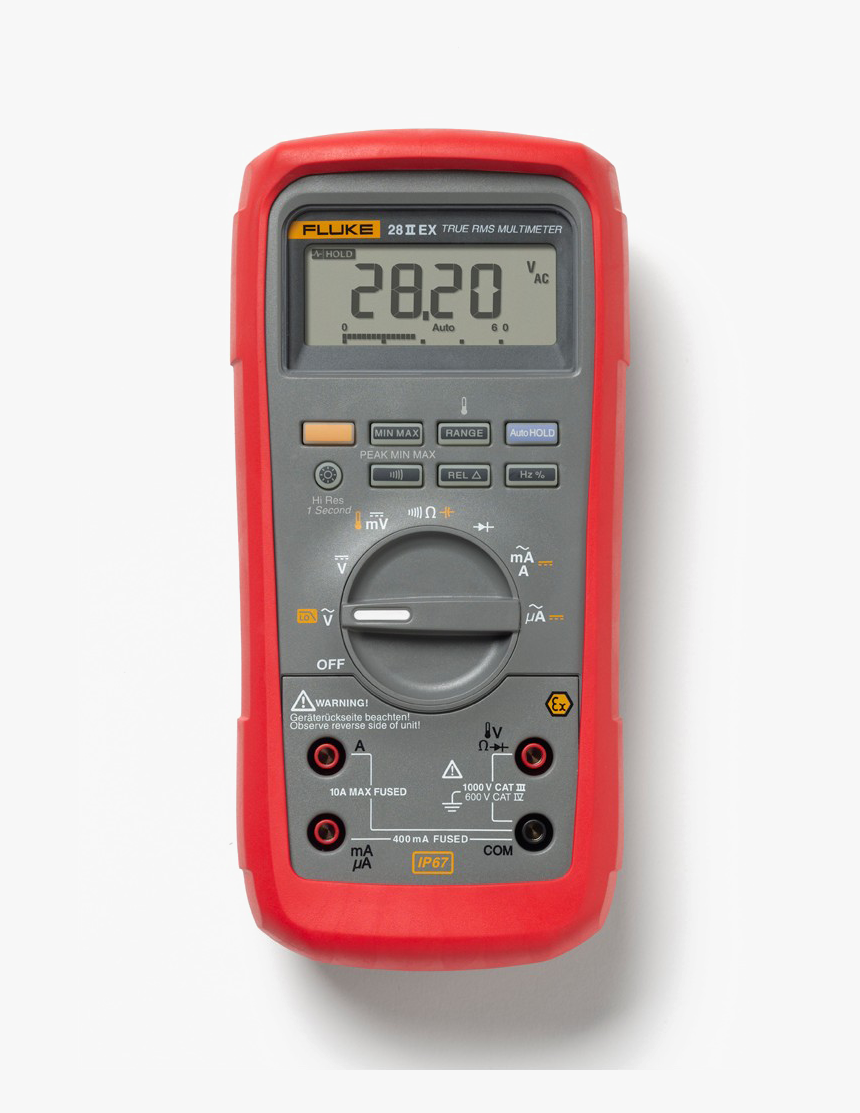 Digital Meter Png Transparent Image - Fluke 28 Ii Ex, Png Download