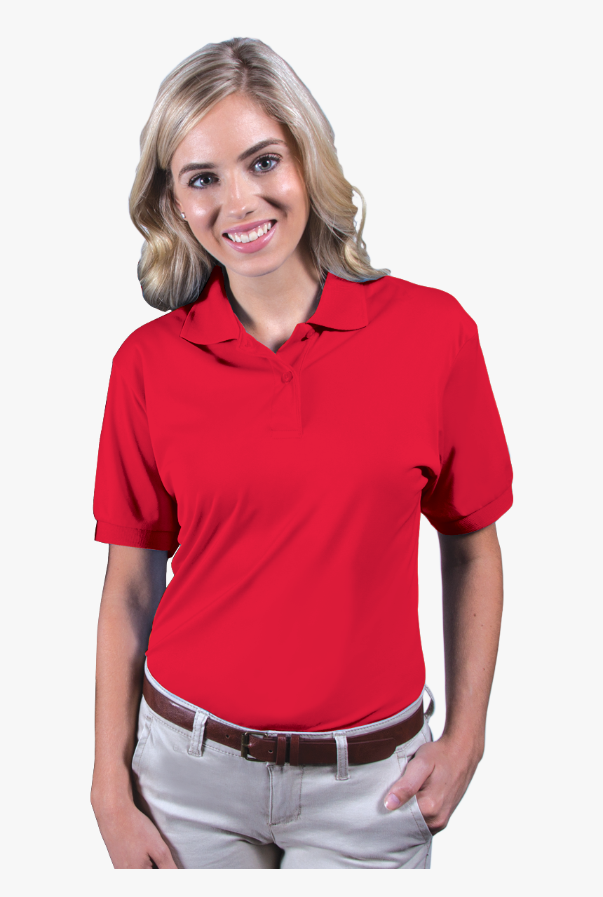 Ladies Wicking Solid Snag Resist Polo - Polo Shirt, HD Png Download