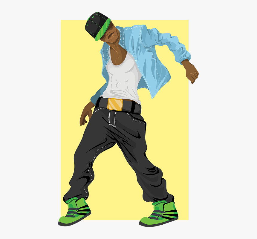 Dancer, Man, Male, Afro-american, Dance, Dancing, Rap - Hip Hop Cartoon Dancer Png, Transparent Png