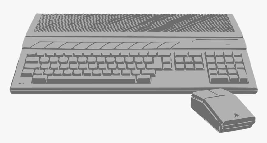Atari St, Atari, Console, Retro, Gaming, Game - Monochrome, HD Png Download