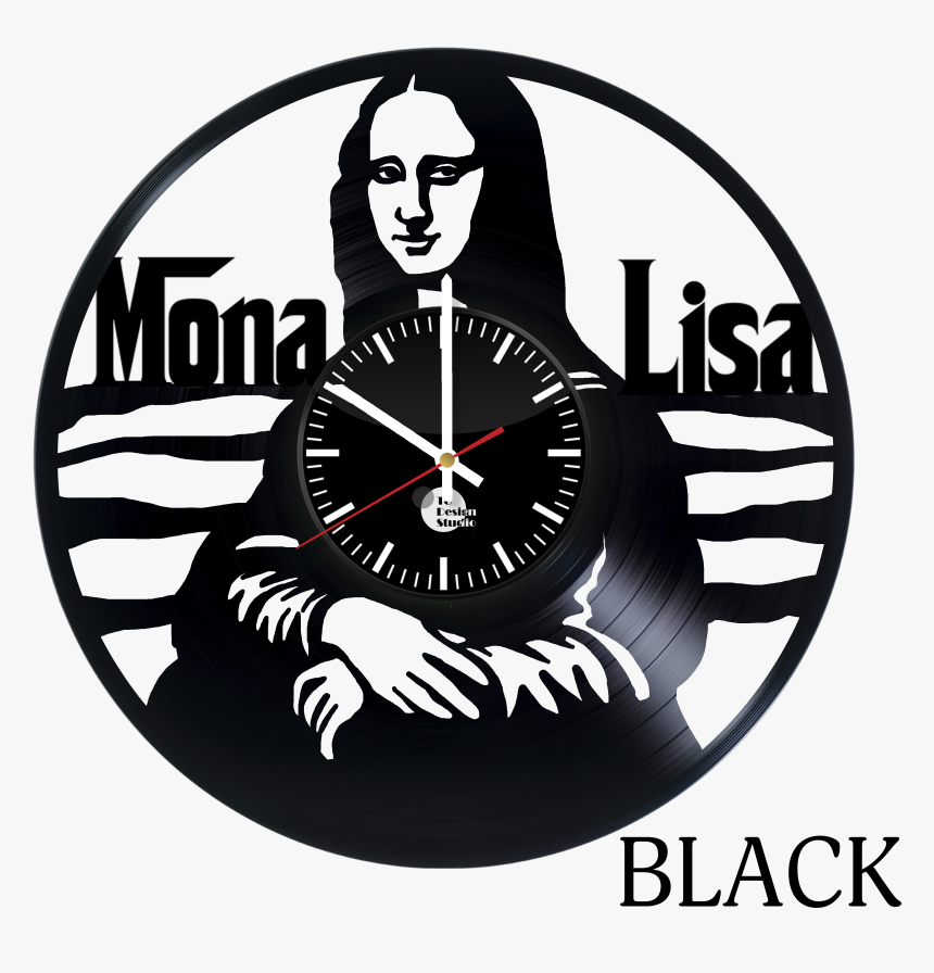 Mona Lisa Vinyl Wall Clock Big - Relógio De Vinil Mona Lisa, HD Png Download