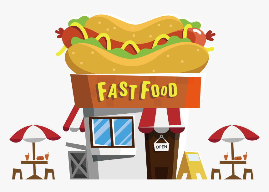 Hot Dog Fast Food - Fast Food Restaurant Png, Transparent Png