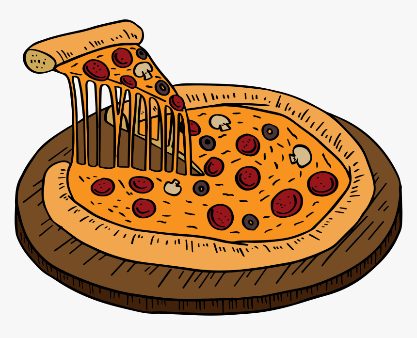 Transparent Pizza Clipart Png - Fast Food Illustration Png, Png Download