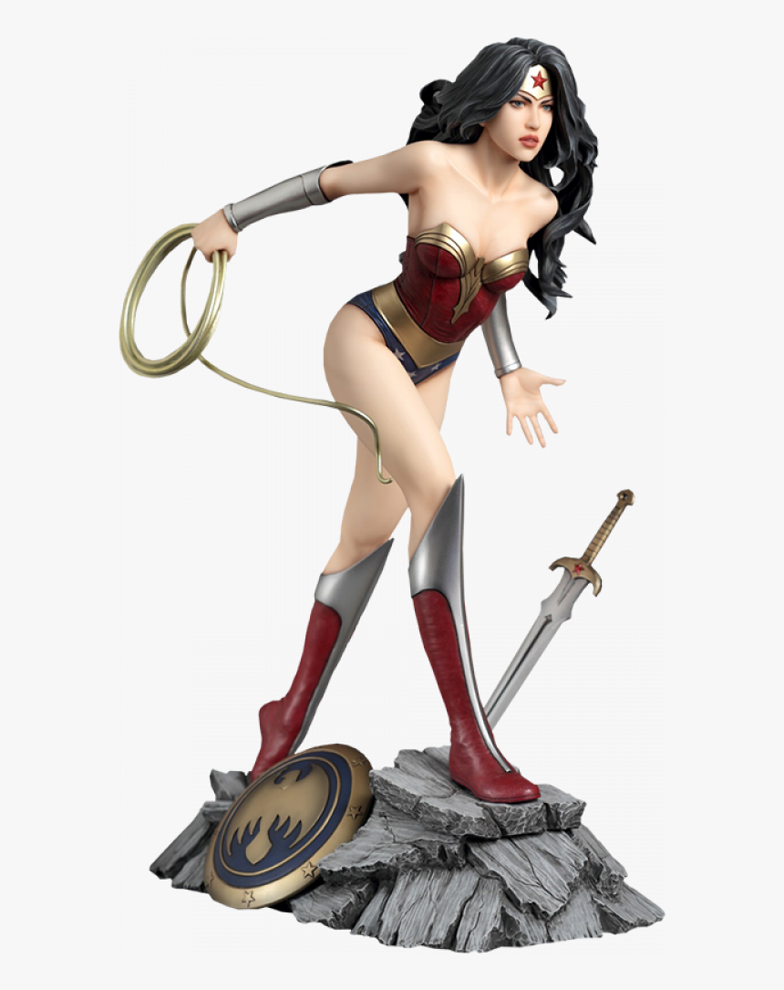 Yamato Dc Comics Wonder Woman Statue Luis Royo - Wonder Woman Fantasy Figure, HD Png Download