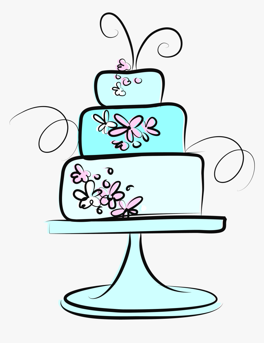 Wedding Cake F - Cake On Stand Clipart, HD Png Download