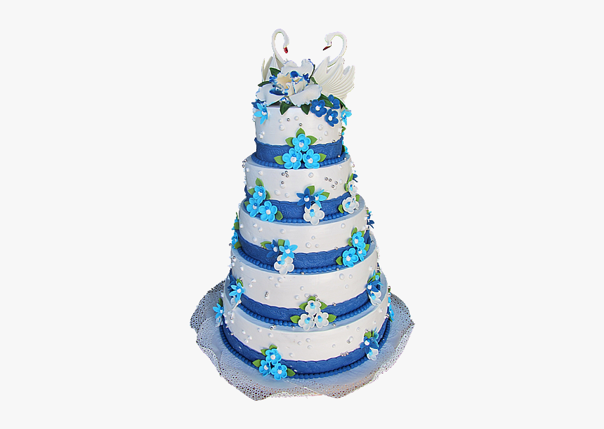 Blue Wedding Cake Png, Transparent Png