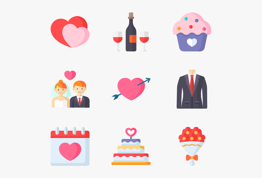 Wedding - Cute Wedding Icons Png, Transparent Png