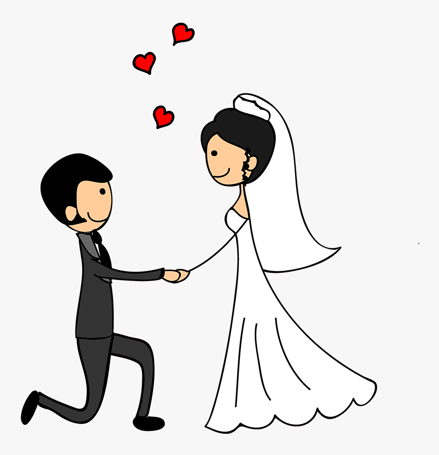 Download Wedding Couple Doodle - Novios Png, Transparent Png