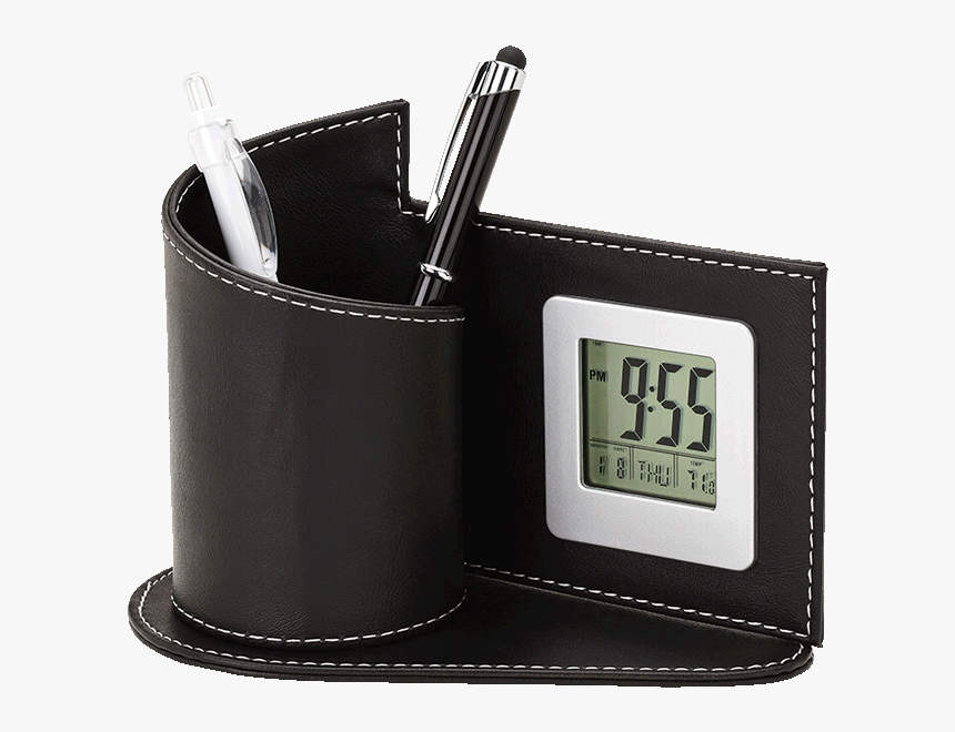 Clock And Pen Holder, HD Png Download