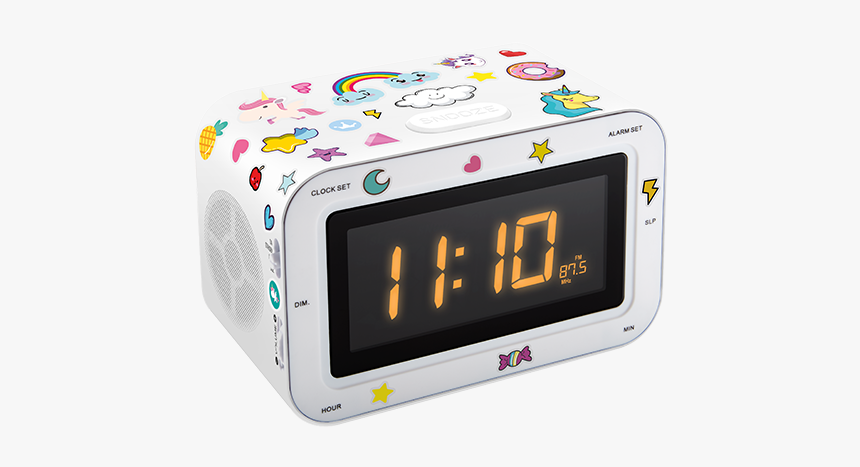 Dual Radio Alarm Clock Rr30bcunicornstick Bigben Kids - Unicorn Alarm Clocks, HD Png Download